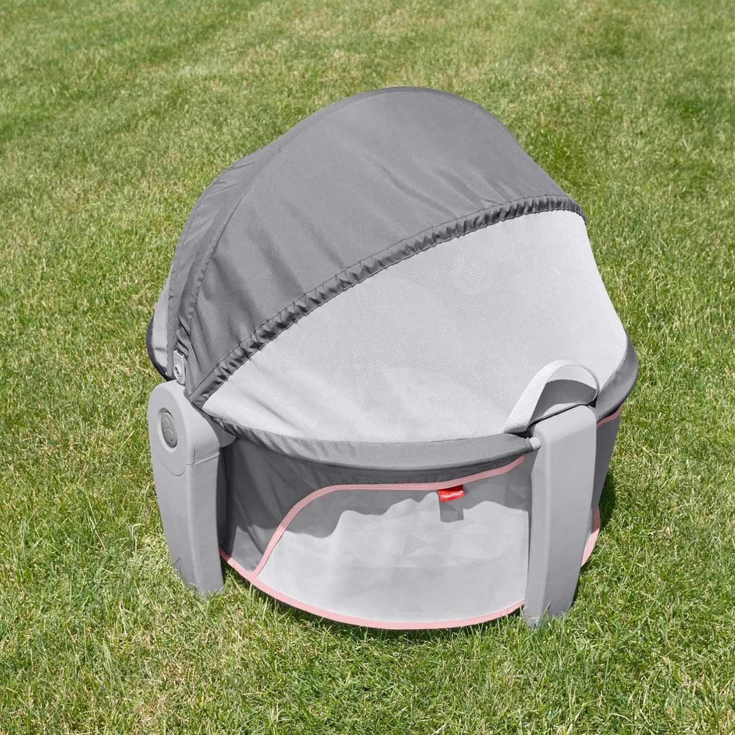 Fisher-Price Portable Bassinet and Travel-Play Area with Baby Toys, Indoor and Outdoor Use, On-the-Go Baby Dome, Windmill - Image 4